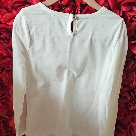 Tahari Girls White Long Sleeve Shirt Size 6 Like New - Picture 5 of 5